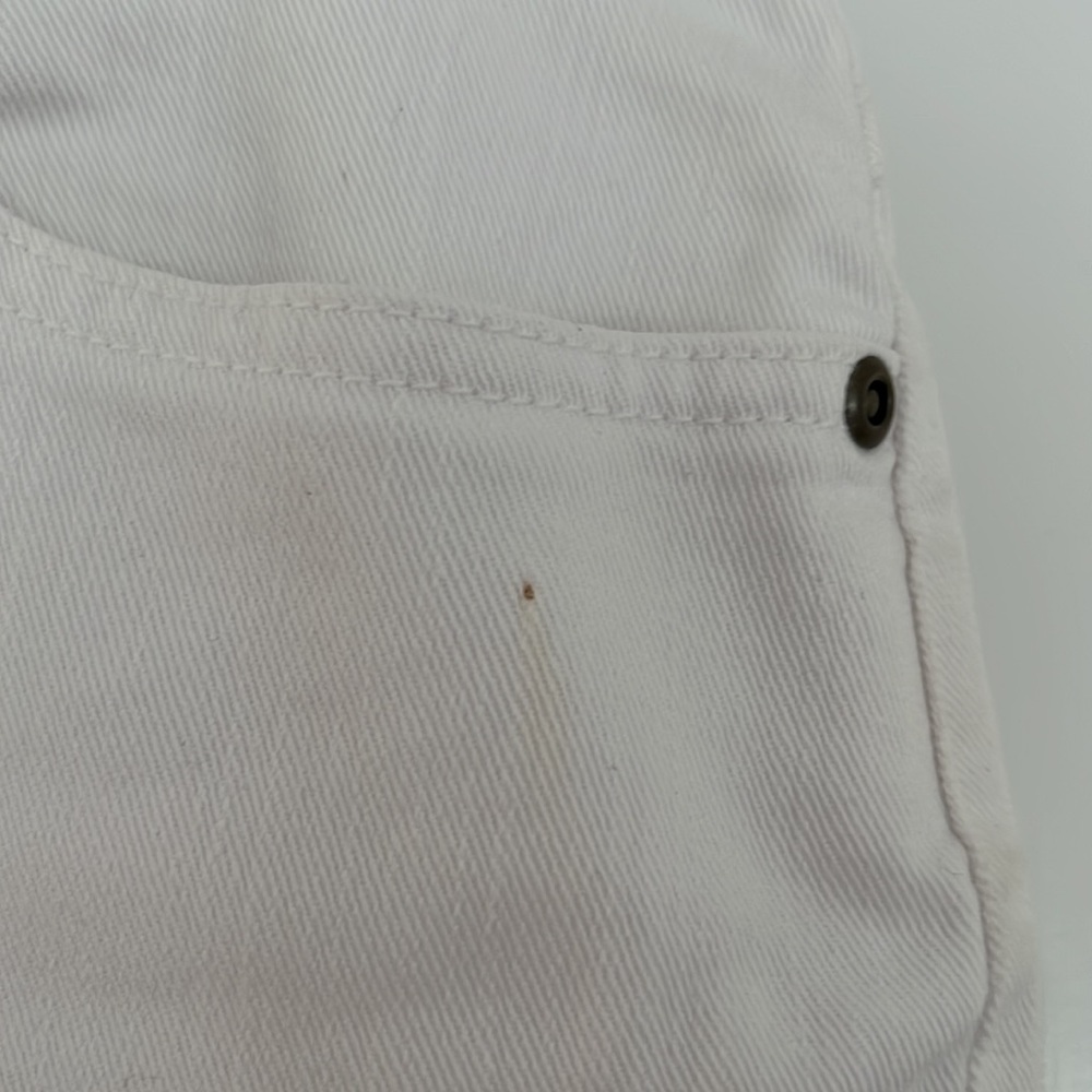 White denim slim skirt Garnet Hill women’s size 10 cotton with stretch - Picture 3 of 7